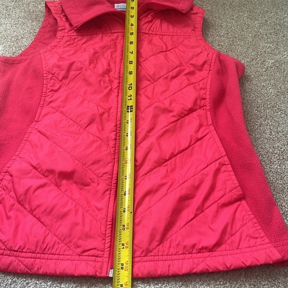 Columbia quilted fleece zip up vest woman’s small bright pink Barbiecore - Picture 3 of 7
